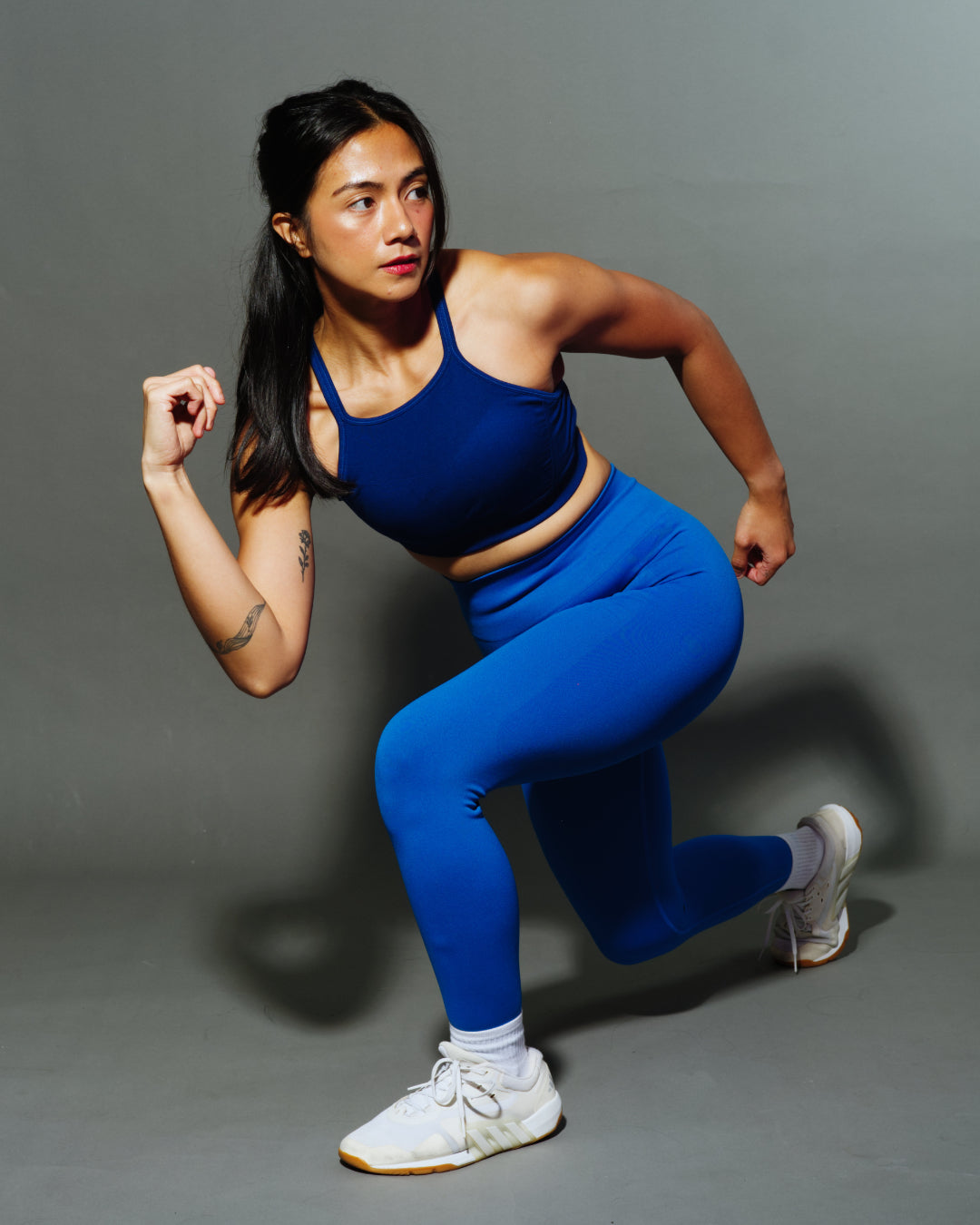 High impact sports bra blue