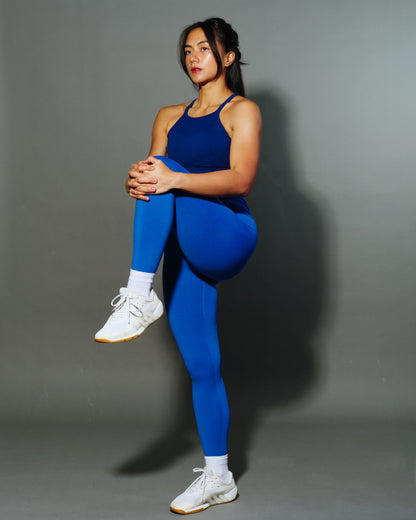 Seamless leggings blue